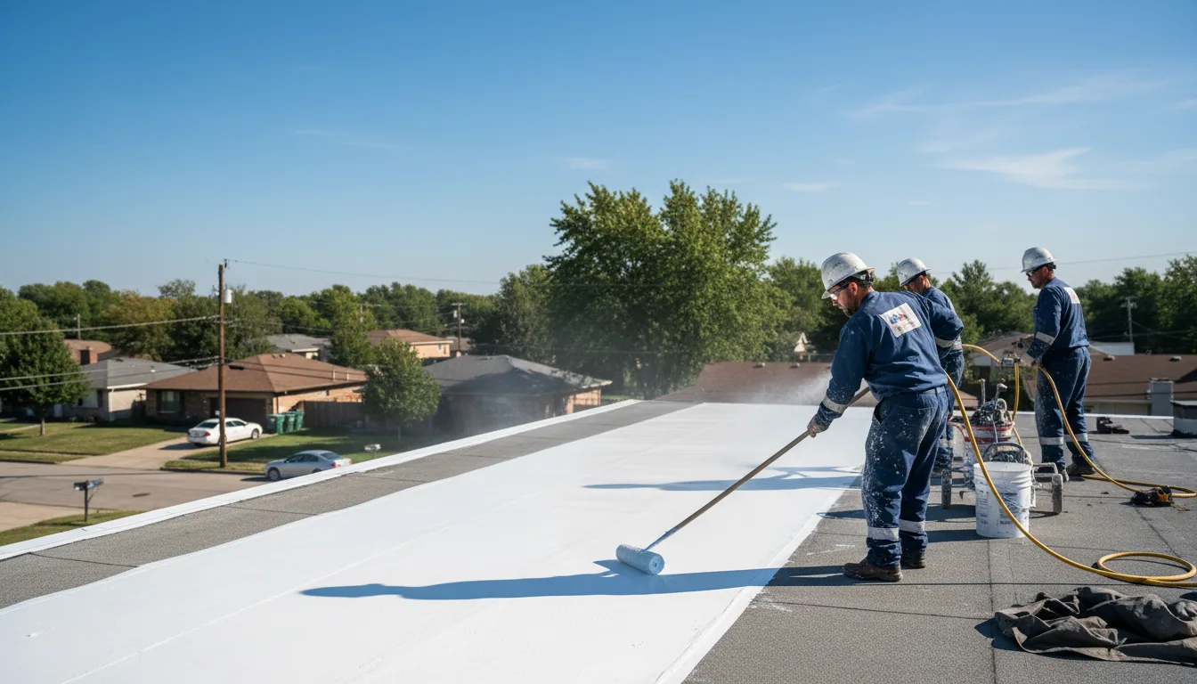 Commercial roof coating in Perkins, MI near me